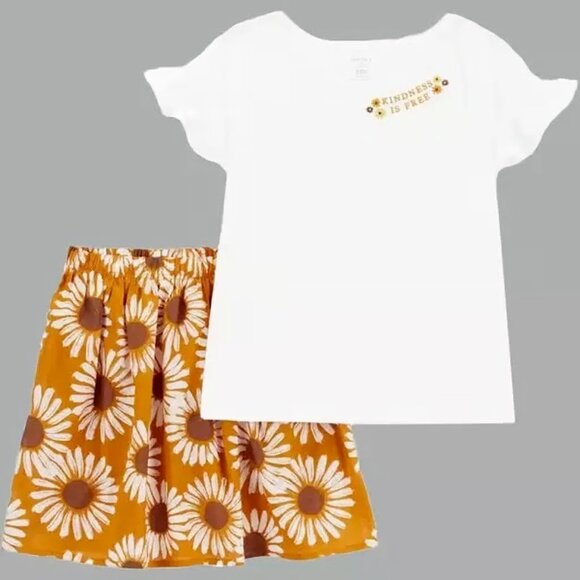Carter's Other - Carter's Toddler Girls Size 3T Sunflower Skort Set NWT 2Piece